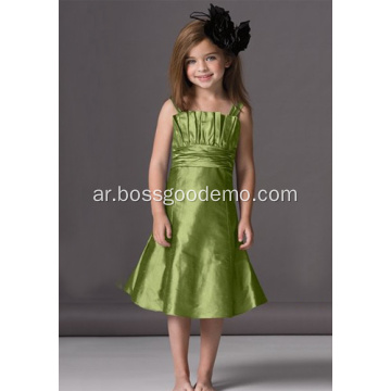 A-line challoped jectline flower girl girt